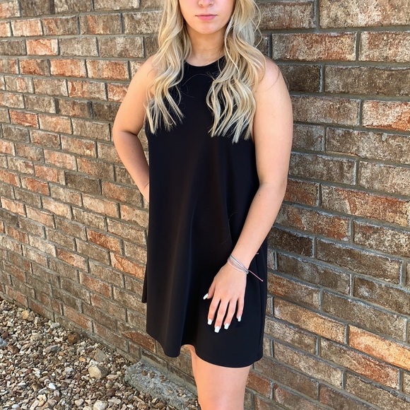 Zara Trafaluc Racerback Mini Shift Dress Black Size Small - Picture 11 of 12